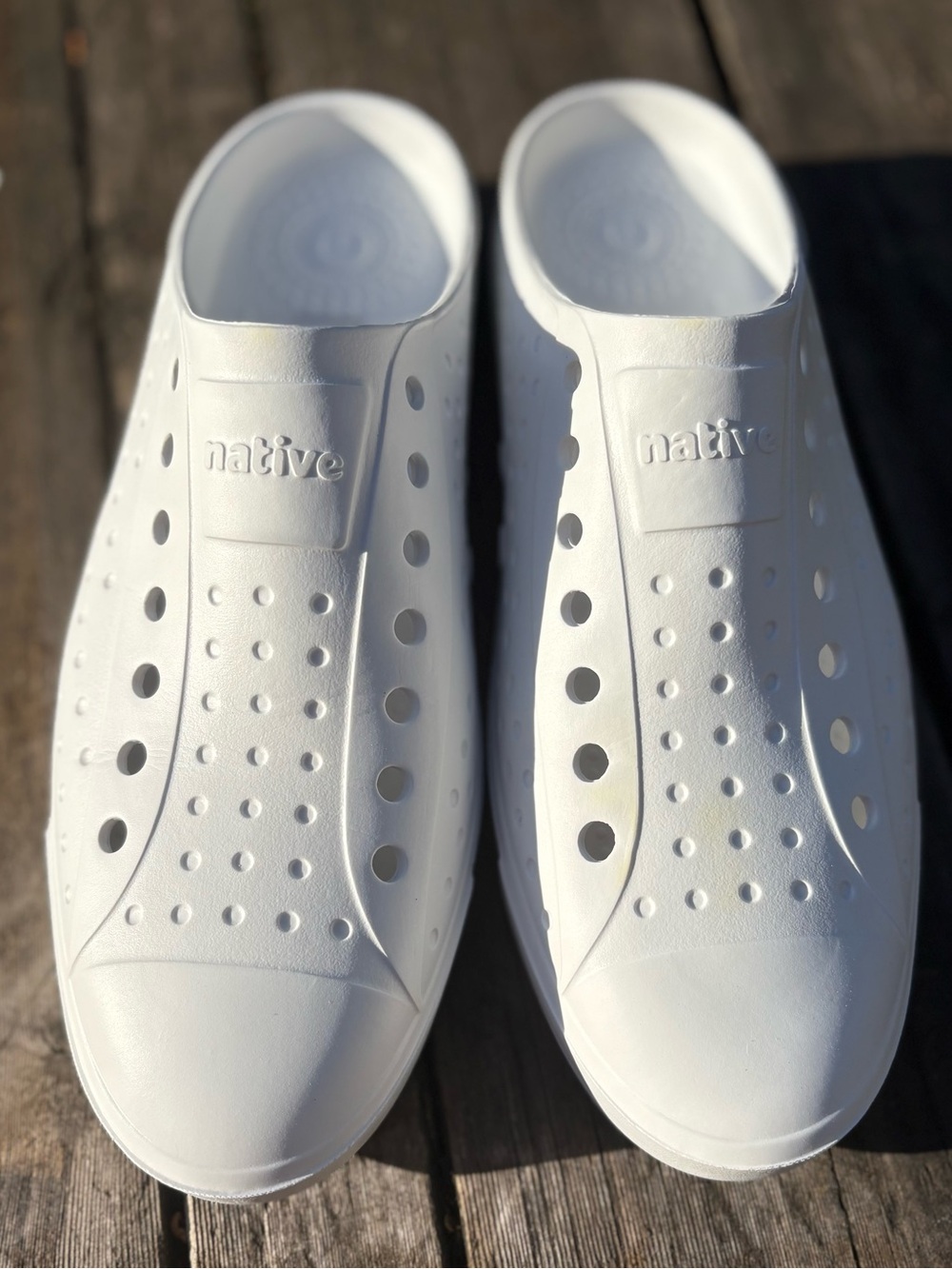 Native Jefferson Sugarlite Clog Shell White Shoes Waterproof Slip On Size M8 W10